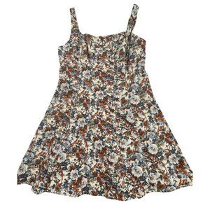Abercrombie & Fitch Floral Lined A-Line Mini Dress MP Adjustable Straps